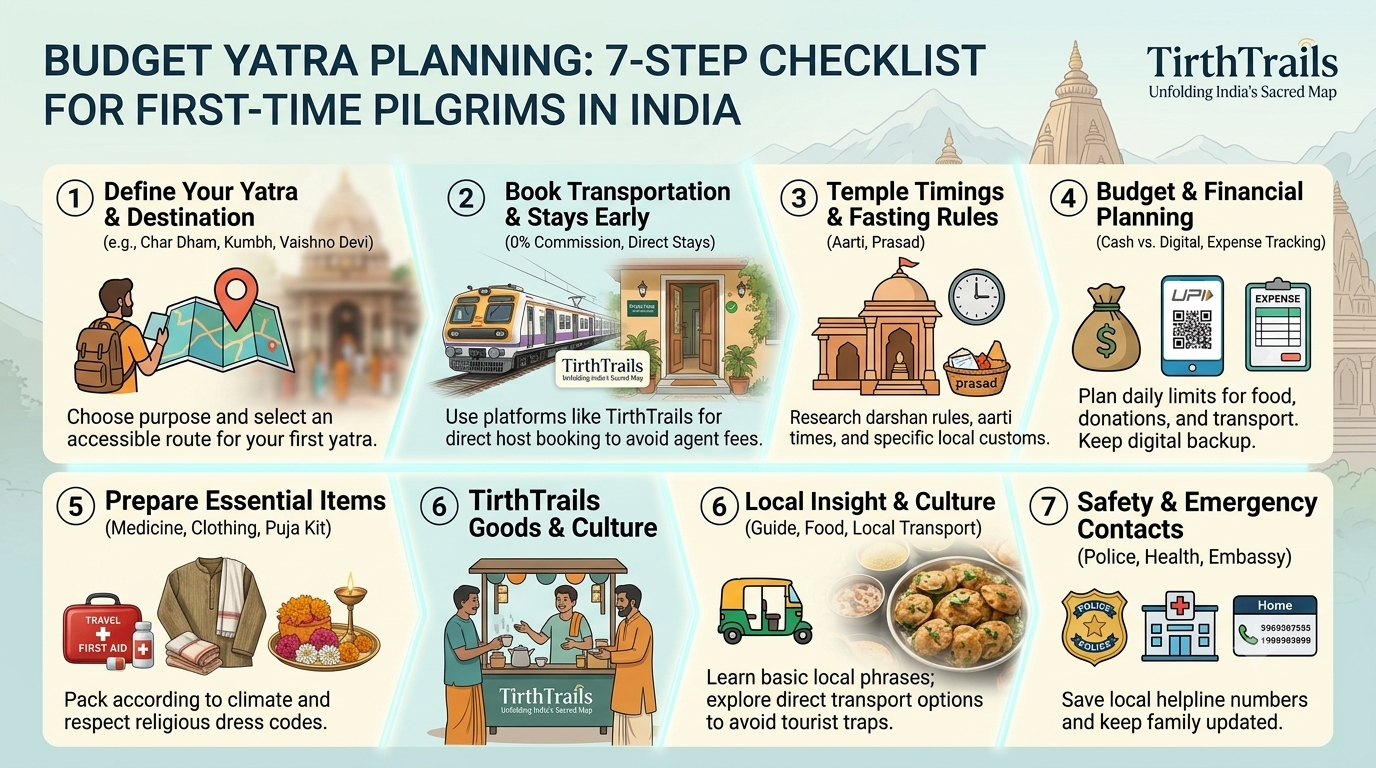 Budget Yatra Planning: 7-Step Checklist for First-Time Pilgrims in India 1 1792062057088
